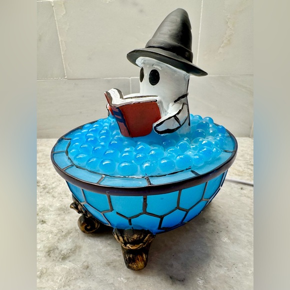 Unbranded Other - New Halloween Ghost in Bubble Bath Bathtub Resin USB Night Light Lamp - 5”